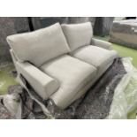 Isla 2 Seat Sofa In Cobble Brushed Linen Cotton