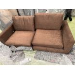 Jude 3 Seat Sofa In Chocolate Faux Leather