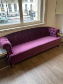 3 Seater Sofa Purple Velvet Colour