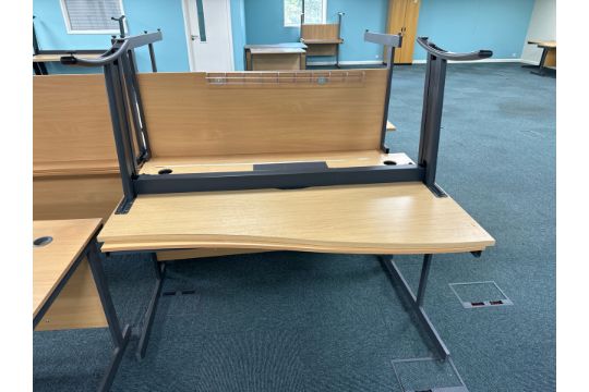 NO RESERVE Pair Of Wave Curved Office Desks - Image 1 of 4