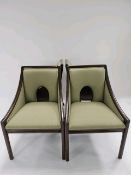 Pair of Mid-Century Walnut Dining Chairs