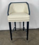 Ostrich Leather Bar Stool Designed for The Berkeley Blue Bar