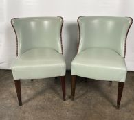 A Pair of Whistler Leather Dining Chairs Commissioned by Robert Angell