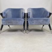 Bespoke Pair of Ben Whistler Chairs Commissioned by Robert Angell Design for The Berkeley Blue Bar