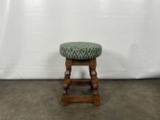 Green Fabric Stool