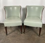 A Pair of Whistler Leather Dining Chairs Commissioned by Robert Angell