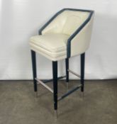 Ostrich Leather Bar Stool Designed for The Berkeley Blue Bar