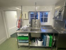 NO Reserve - Stainless Steel Sink With Rinser