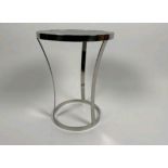 *NO RESERVE* Silver Side Table With Marble Top