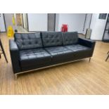 *NO RESERVE* Leather Effect 3 Seat Sofa