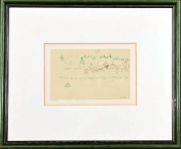 "La Charrette"- hinter Glas gerahmte, multiple Fotolithographie des Marc Chagall (1887-1985), aus d