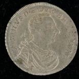 2/3 Taler - Eine feine Mark - Silber, Braunschweig-Lüneburg 1768 - E, bezeichnet "CAROLUS D G DUX B