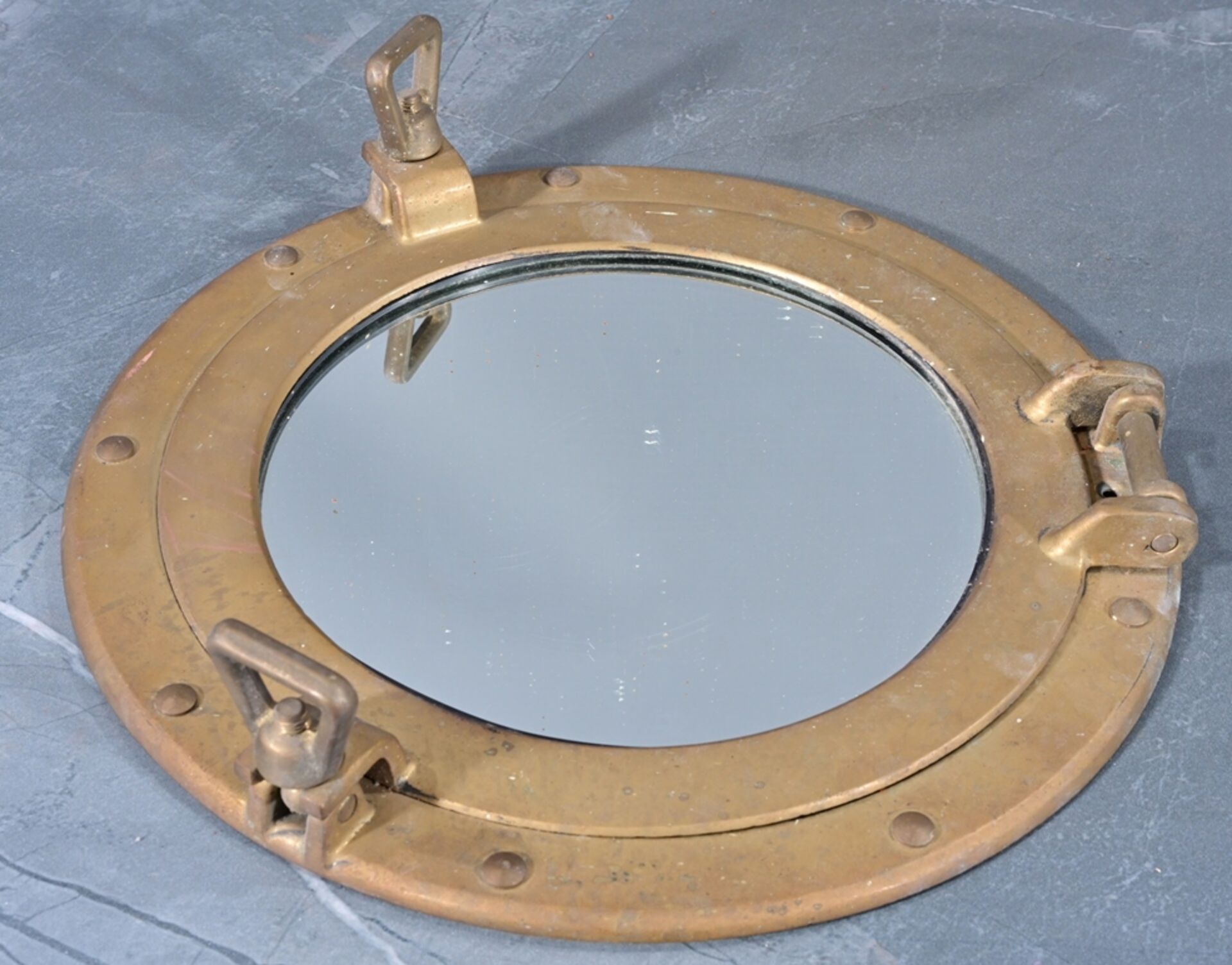 Kleines "Bullauge" mit Spiegelglas, maritime Deko des 20. / 21. Jahrhunderts, Durchmesser ca. 30 cm - Image 4 of 5