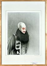 "Michel de Montaigne" - hinter Glas, in Passepartout gerahmte, limitierte Auflage des Paul Wunderli