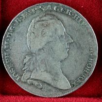 Kronenthaler. Habsburg. Joseph II, 1784, Silber, S/SS. Durchmesser ca. 44 mm.