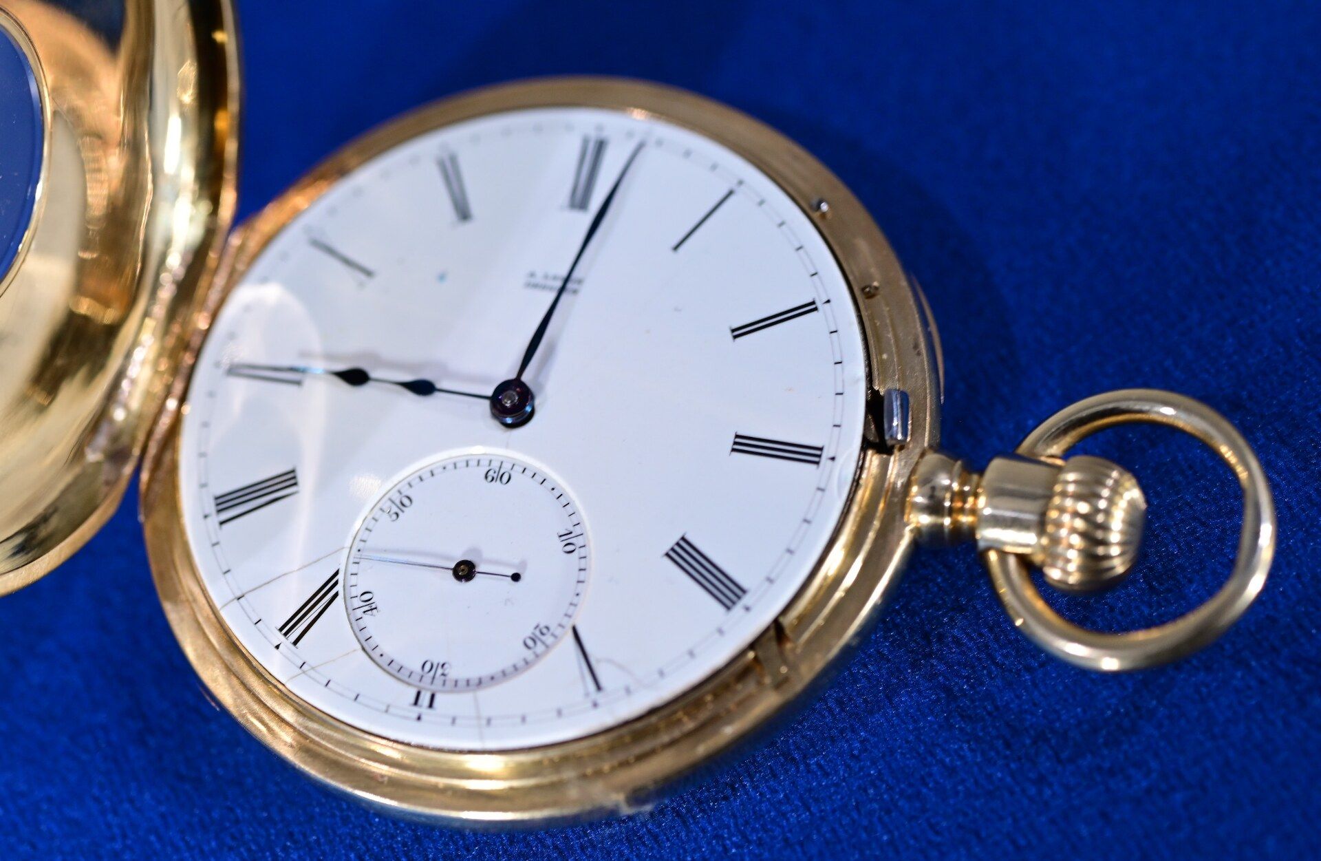 Frühe, seltene "A. LANGE, Dresden" Halbsavonette Herrentaschenuhr 1 A - Werk und 18 k Gelbgoldgehäu - Image 3 of 24