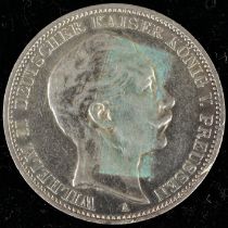 3 Reichsmark, Preussen, 1912 - A, VZ-St, Silber