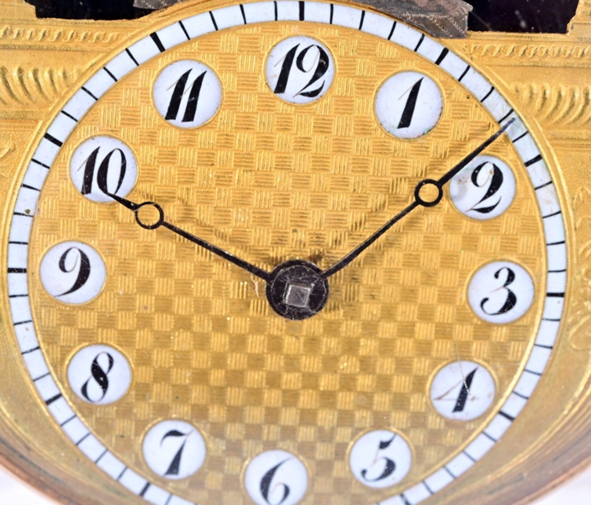 Außergewöhnliche, sehr seltene, offene 18 K Gelbgold Herrentaschenuhr um 1800. Das Uhrwerk (wohl) m - Image 3 of 17