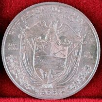 "UN - BALBOA" - Panama - 1966 - Silber. Durchmesser ca. 38 mm. VZ