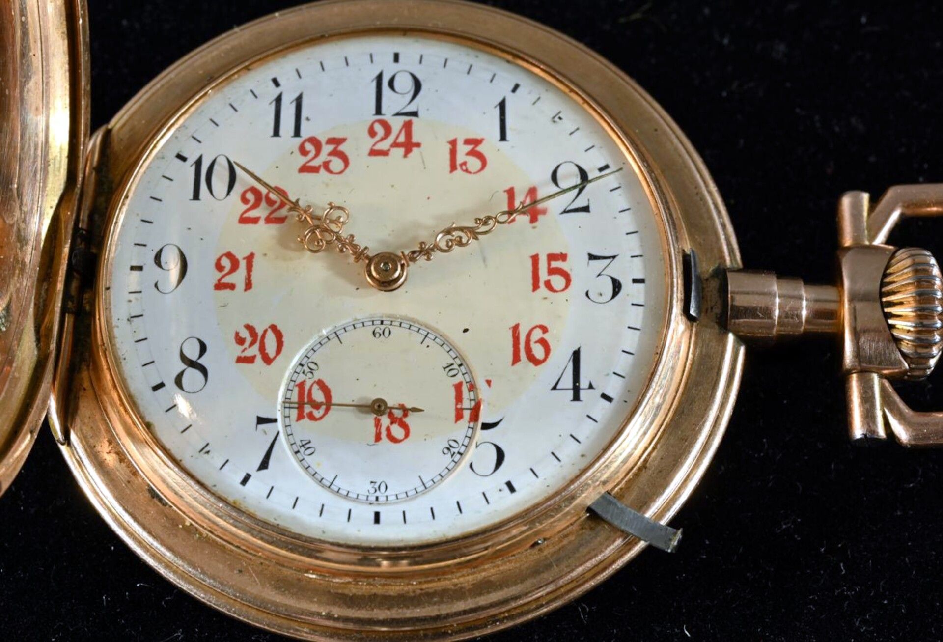 Schwere IWC (International Watch Company) Savonette Herrentaschenuhr, Schweiz um 1900, 14 K Roségol - Image 8 of 14