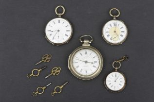 9teiliges Konvolut alter und antiker Taschenuhren, teilweise Silber, bestehend aus: 4 Taschenuhren