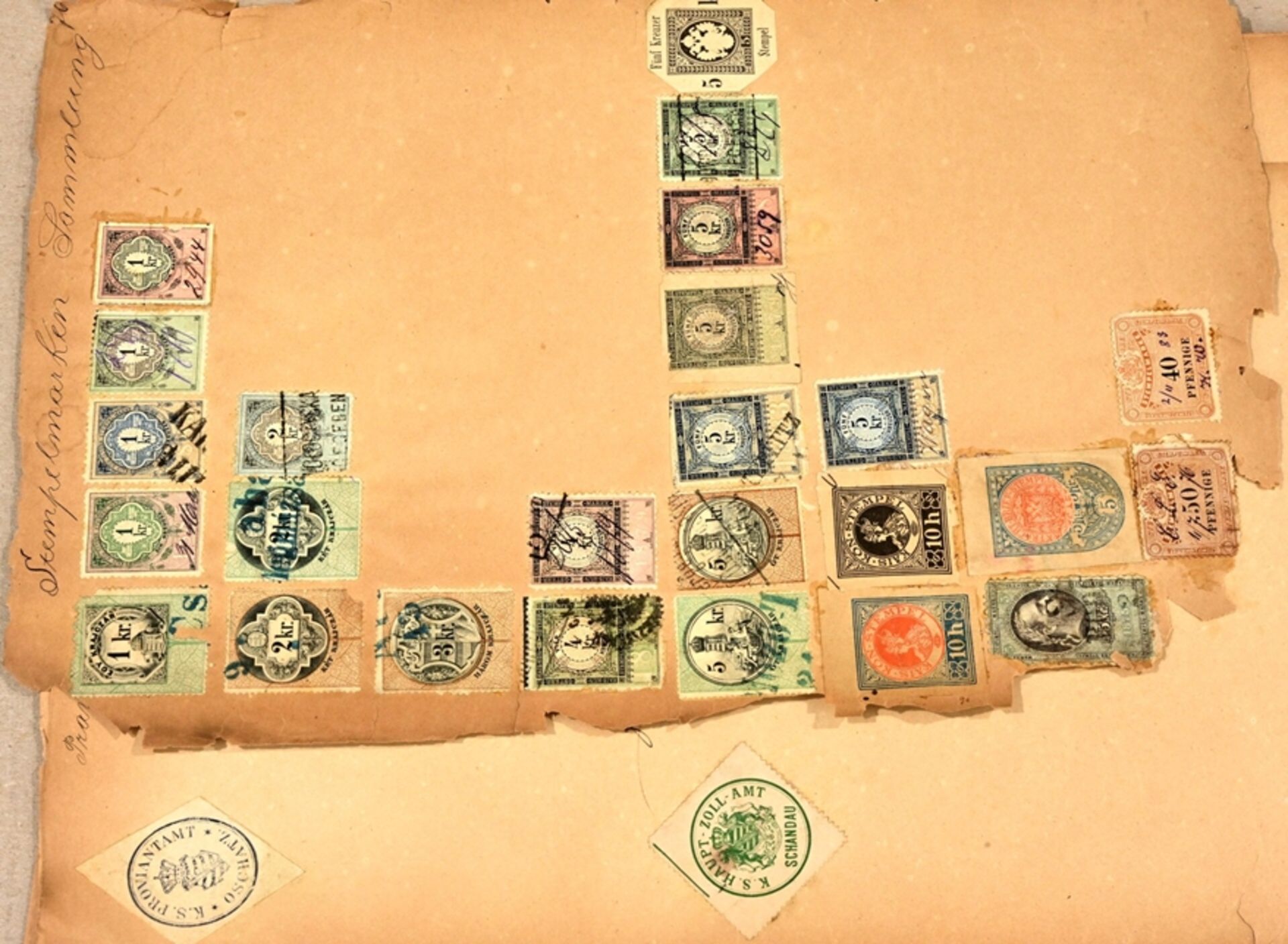 Umfangreiche Siegelmarken - Sammlung überwiegend Sachsen betreffend, lose Blätter mit Papiersiegels - Image 3 of 8