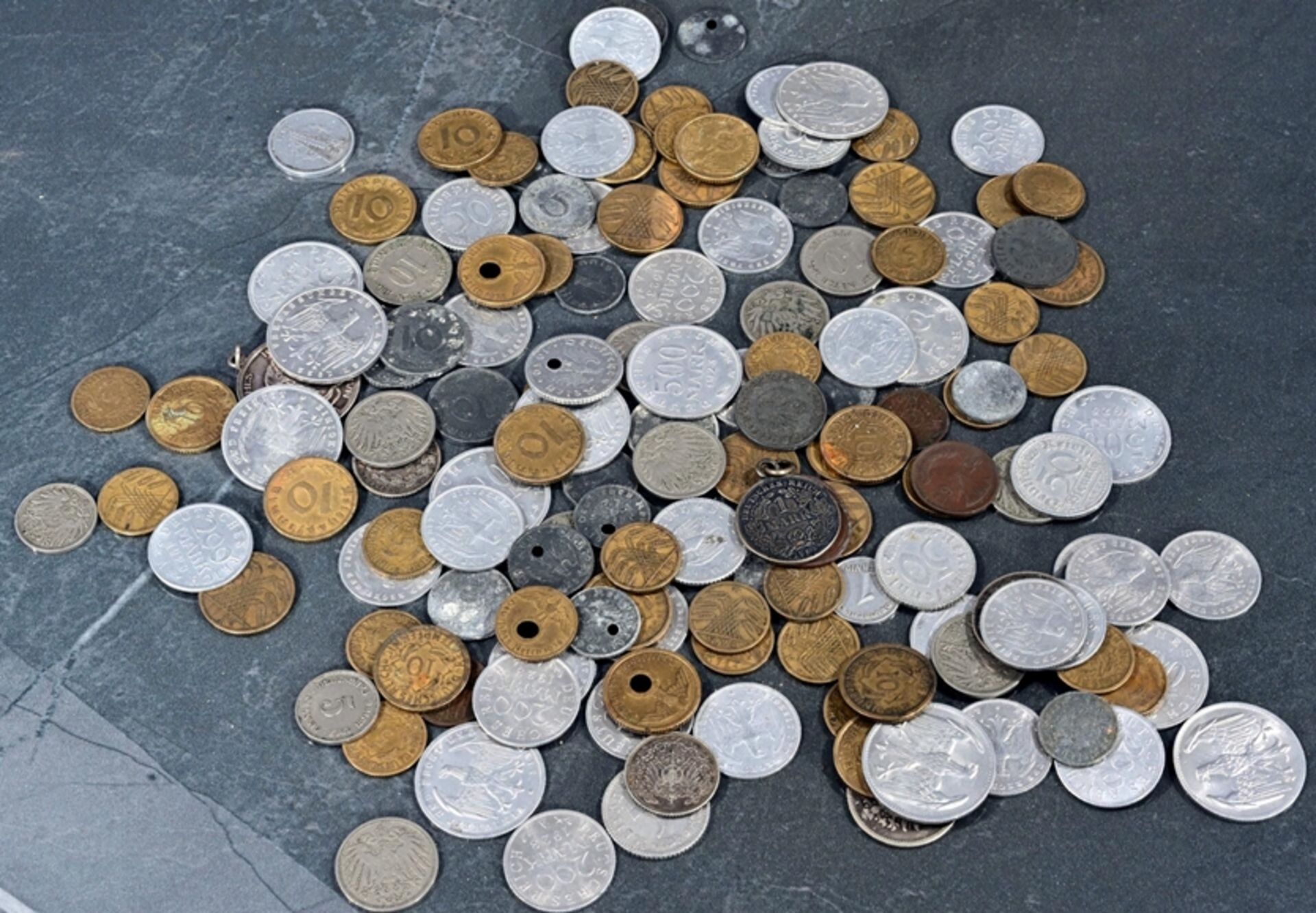 Kleine Sammlung "Münzen & Banknoten", überwiegend Deutsches Reich, verschiedene Alter, Materialien - Image 9 of 9