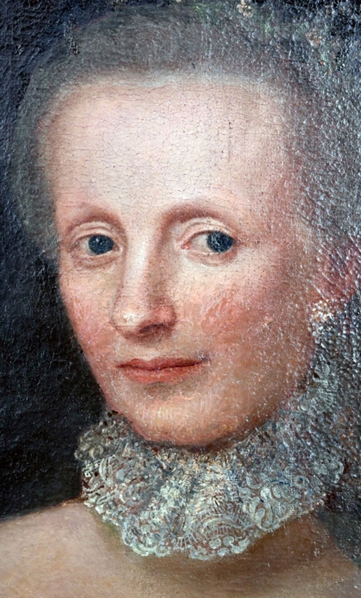 Portrait der "Eva Katharina von Holleben", geb. von Linstow, vermählt d. 29.1.1742, verstorben 1745 - Image 4 of 12
