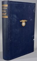 " Mein Kampf" - Das Buch, blauer Einband, 116. - 118. Auflage, München 1934.