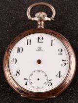 Savonette Herrentaschenuhr "OMEGA", Schweiz um 1920/30, Werknummer 4239103, 800er Silbergehäuse, Ge