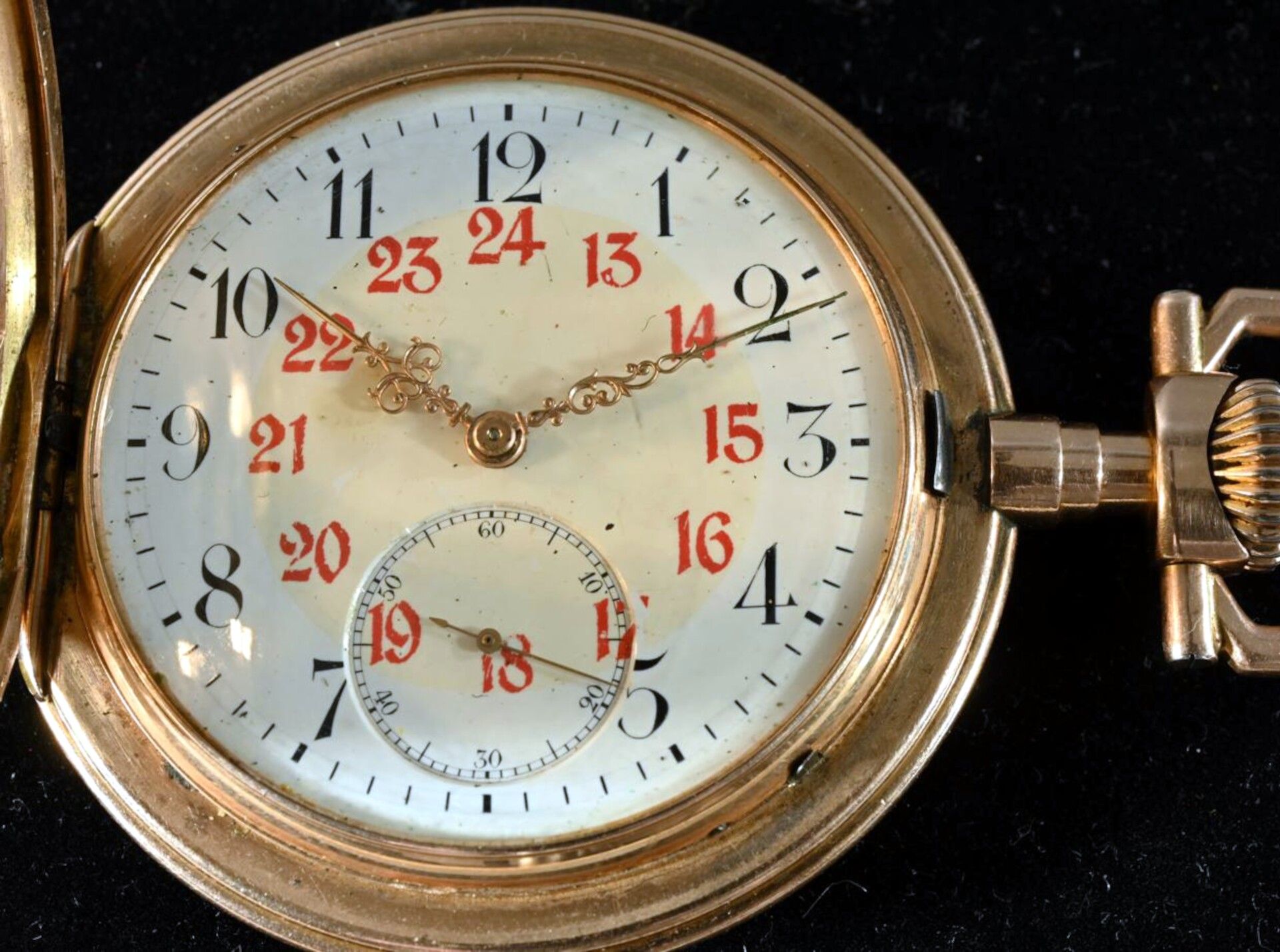 Schwere IWC (International Watch Company) Savonette Herrentaschenuhr, Schweiz um 1900, 14 K Roségol - Image 9 of 14