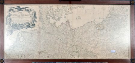 "MAP OF THE EMPIRE OF GERMANY.. by "L. Delarochelle... London 1794" - teilkolorierte, 4 seitige Kup