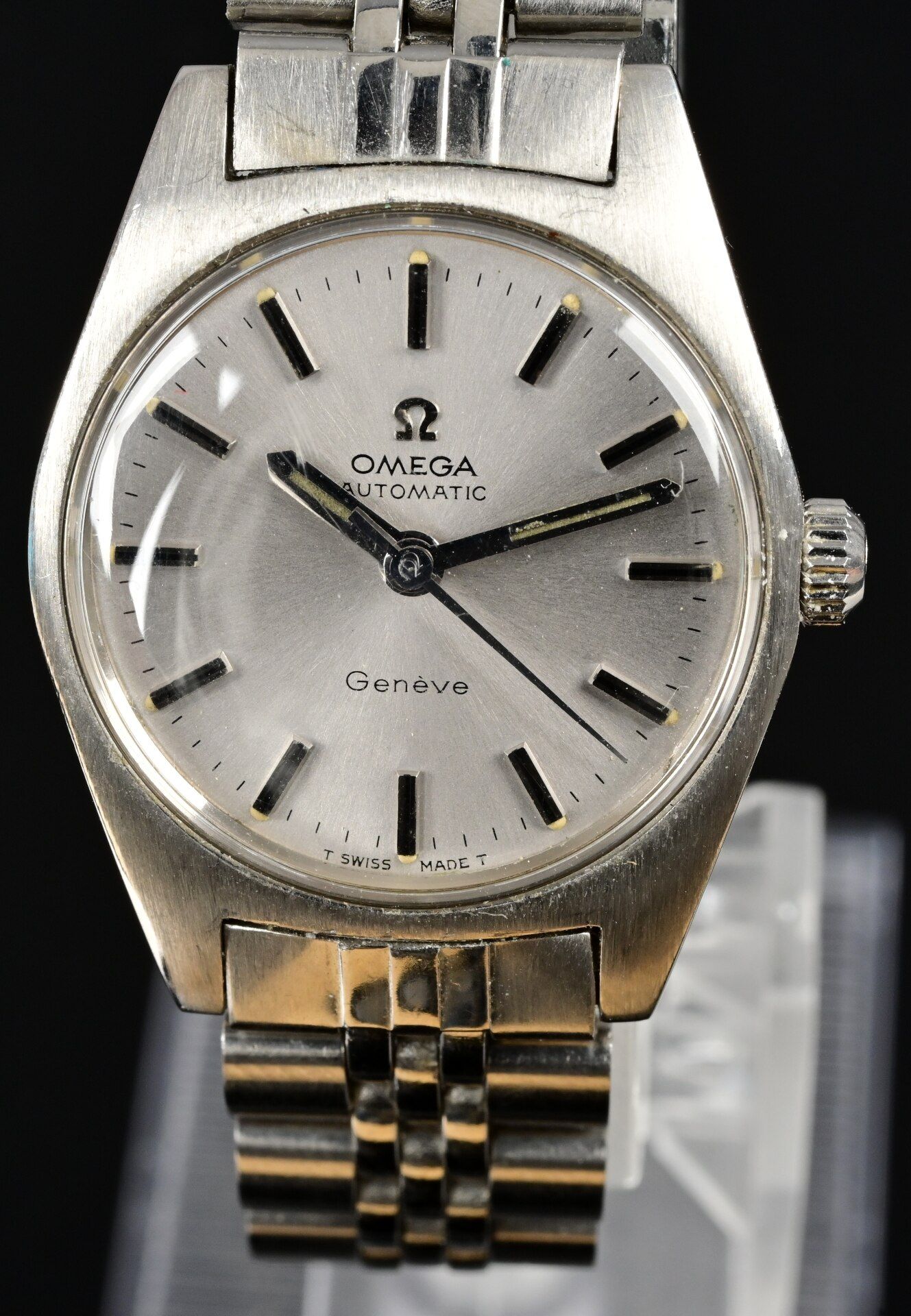 Omega Damenarmbanduhr, Automatikwerk läuft an, zentrale Sekunde, Edelstahlgehäuse an original Omega - Image 3 of 8