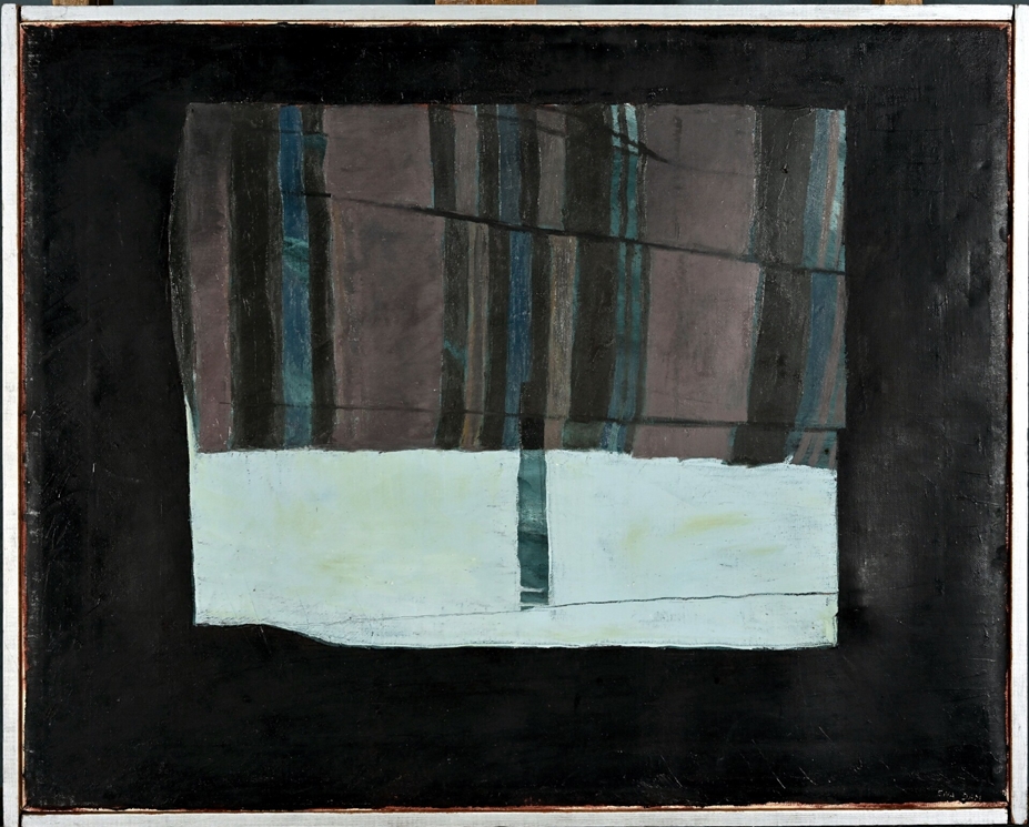 "VINDUE I SORT" - Gemälde, Öl auf Leinwand, ca. 49 x 61 cm, unten rechts Ritzsignatur: "ENA DAM" = - Image 2 of 3
