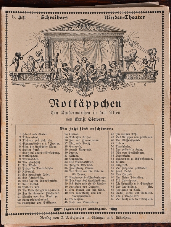 Großes Papiertheater / Kindertheater um 1900, ca. 40 verschiedene Kulissen, ca. 60 verschiedene Fig - Image 5 of 18
