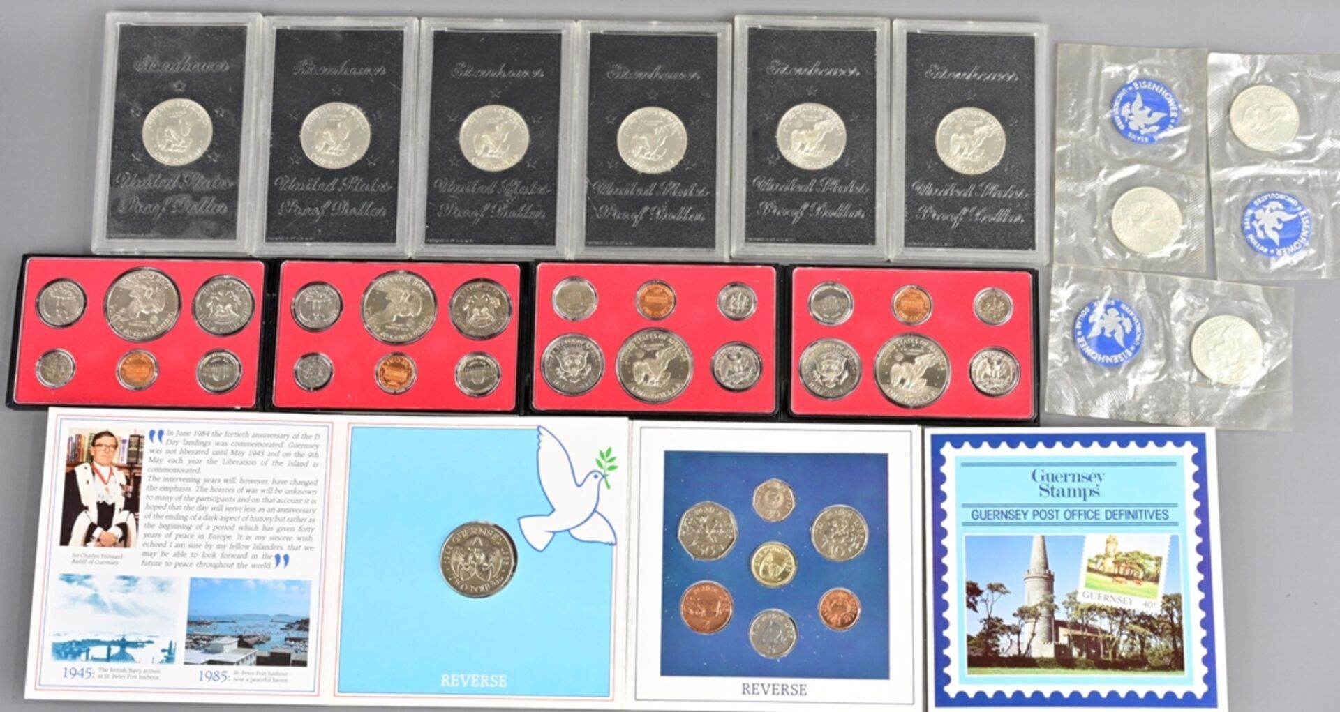 US amerikanisches Münzkonvolut, bestehend aus 5 x "United States Proof Set 1974", 6 x 1 "United Sta - Bild 10 aus 16