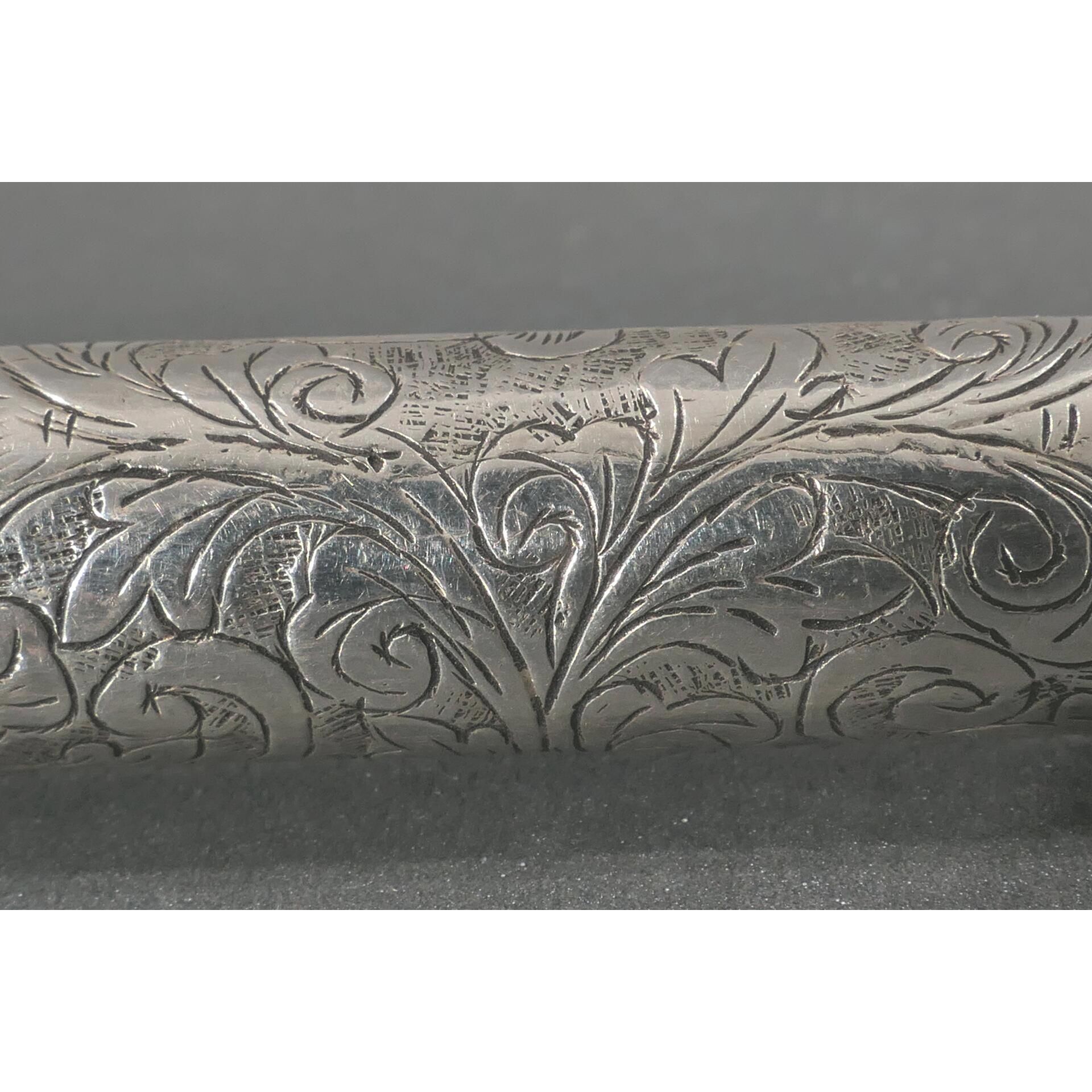 Gehstock mit Entengriffstück, 800er Silber tlw. von Hand gravierter, hohlgegossener, verschraubter, - Bild 18 aus 18
