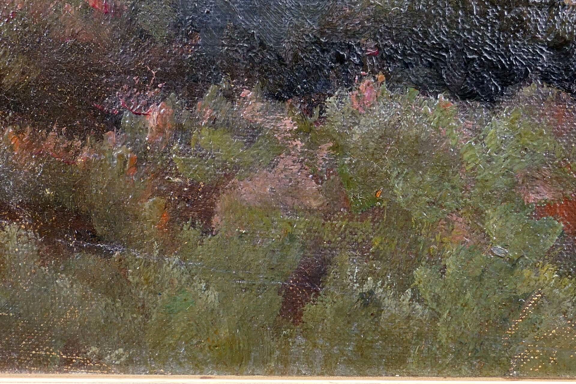 "Harzlandschaft" - Öl auf Malkarton, ca. 42 x 52 cm, unten rechts monogrammiert und datiert: "W.F. - Image 2 of 6