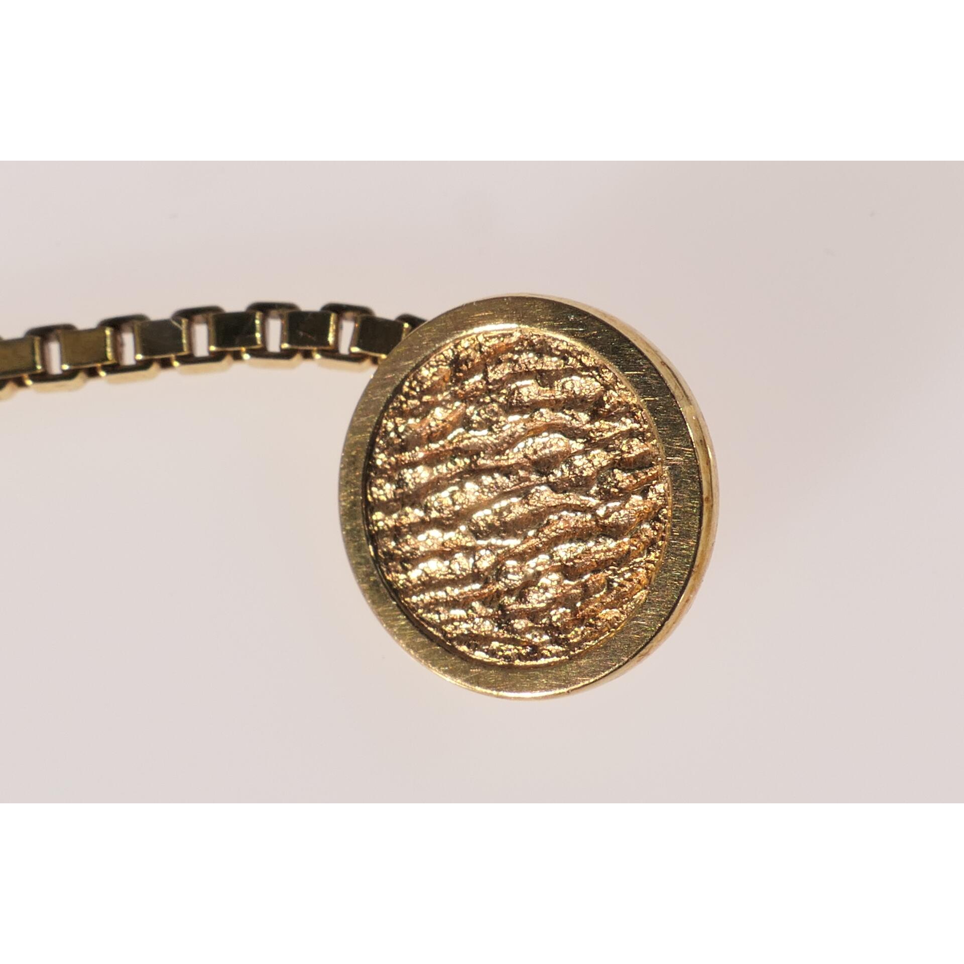 Taschenuhrenkette, 333er Gelbgold, Länge ca. 22,5 cm ca. 6 gr. Schöner getragener Erhalt, Karabiner - Image 2 of 4