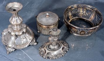 4 teiliges Konvolut verschiedener "unvollständiger" Silberobjekte des 19. und 20. Jahrhunderts, 12