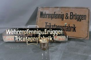 3 tlg. Konvolut der "WeBe" = "Wehrenpfennig und Brüggen" Trikotagen-Fabrik, Neumünster in Schleswig
