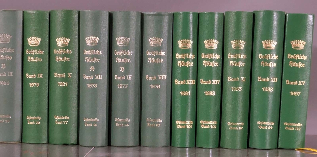 Genealogisches Handbuch des Adels "Gräfliche Häuser", 19 Bände, 1952 - 1997, versch. Erhalt. - Image 2 of 5