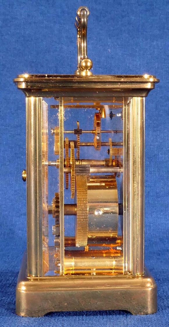 Reiseuhr, sog. "Carriage Clock", Uhrwerk von Matthew Norman, London, ungeprüft, optisch schöner Erh - Image 7 of 8