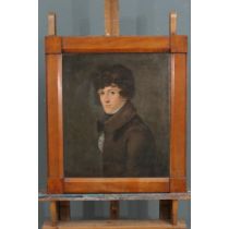 Herrenportrait, Biedermeier, süddeutsch um 1830, unsignierte akademische Portraitmalerei eines jung
