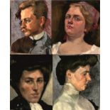 10 tlg. Sammlung versch. Damen- & Herrenporträts des Malers Ewald Ungethüm (geb. 1886 - nach 1949)