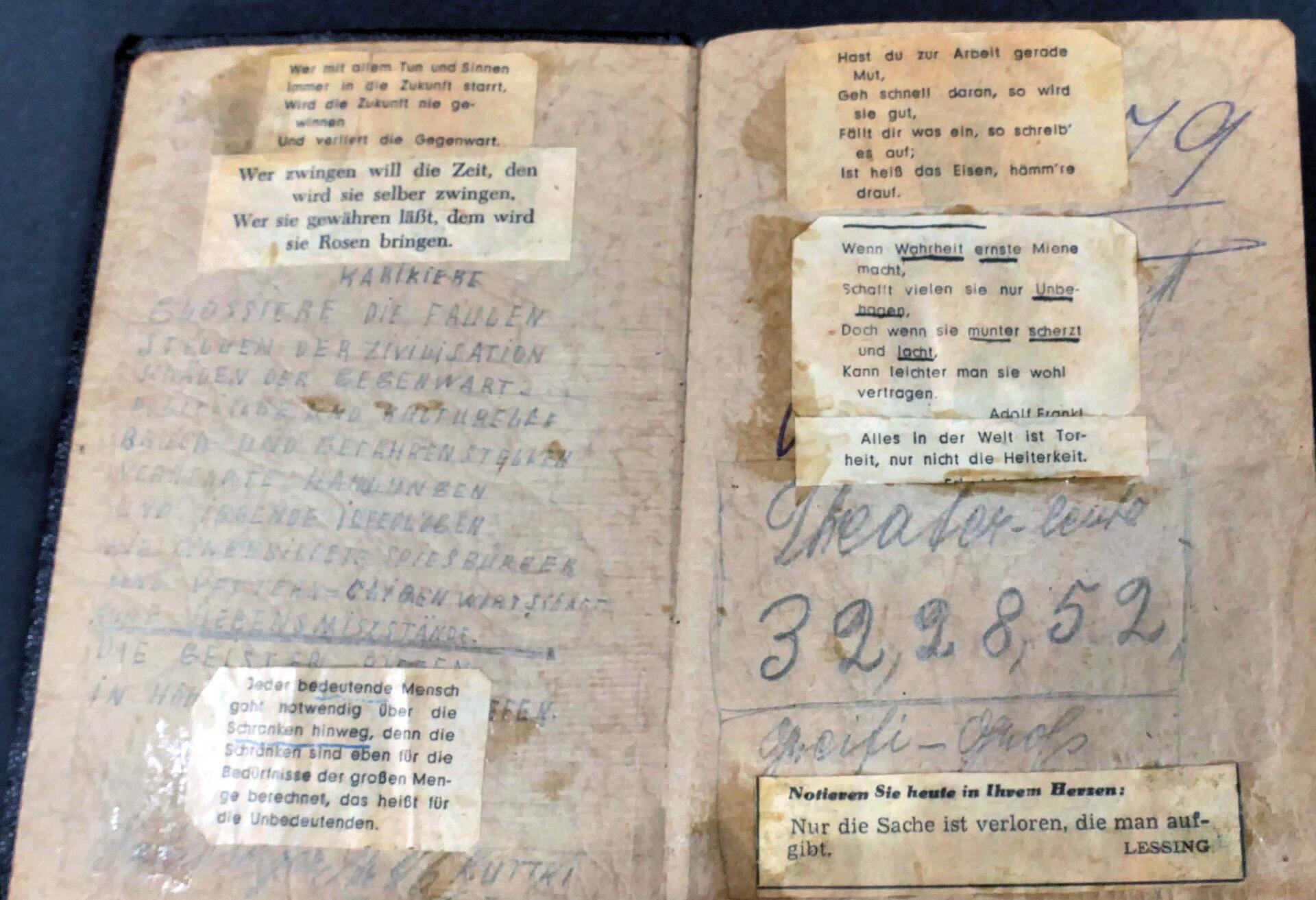 "Taschenkalender / Jahreskalender von 1952" - aus dem persönlichen Besitz des Friedrich Schröder-So - Image 2 of 10