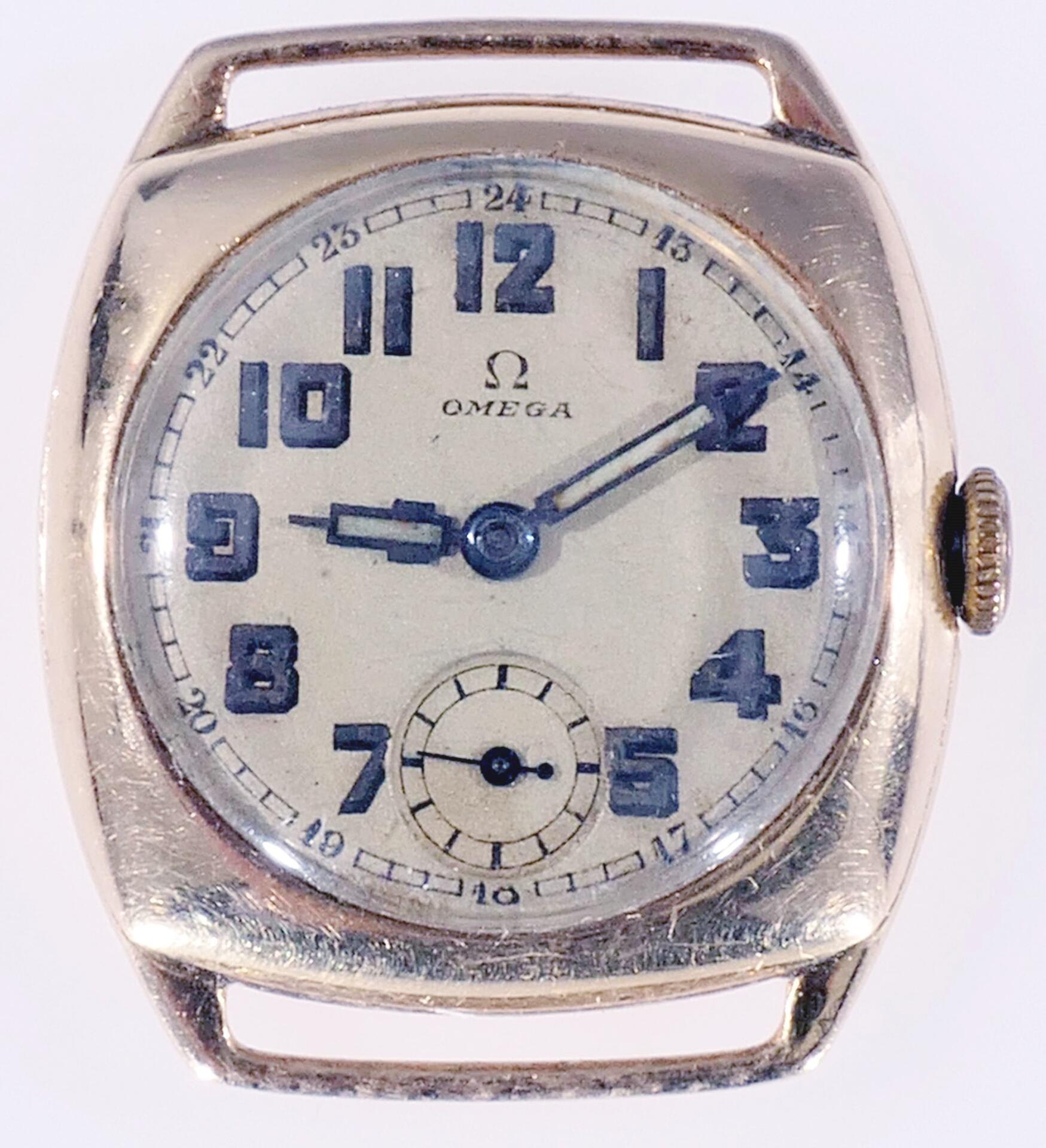 Omega - Unisex Armbanduhr der wohl 1930er / 40er Jahre, Werk mit Handauszug läuft an, 14K Gelbgoldg - Image 2 of 9