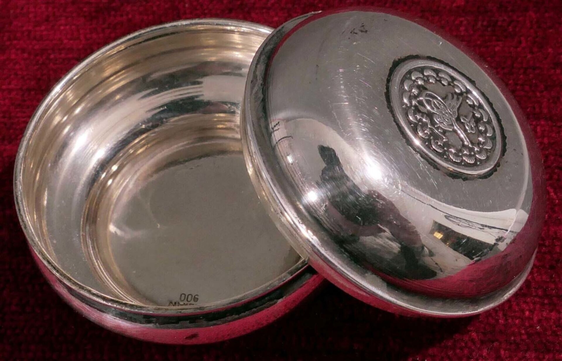 5 tlg. Konvolut versch. Dosen & Etuis, überwiegend Silber (800er bis 900er), versch. Alter Größen,  - Bild 9 aus 15