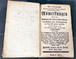 "Beantwortung auf die in französischer Sprache erschienenen Schmähschrift...", Aachen 1773. Normale