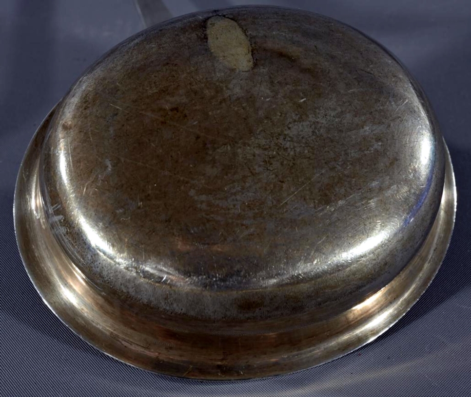 Große, schwere 12 lötige Suppenkelle, Silber, Länge ca. 37 cm, Ende 19. Jahrhundert, Spatendekor, g - Image 5 of 5